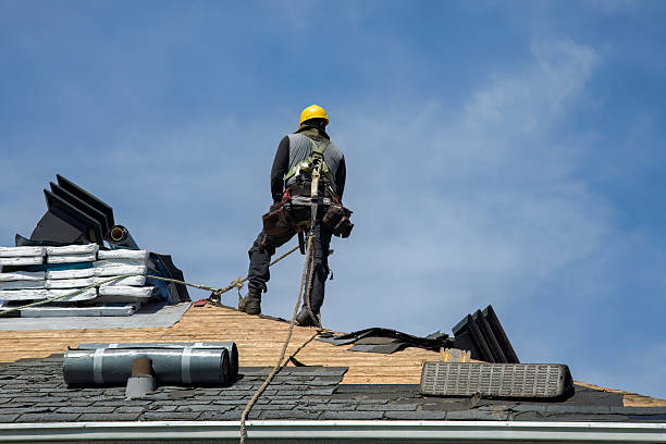 Professional Gutter Installation technician working in Orgas, WV